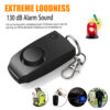 Black Loud Self Defence Alarm