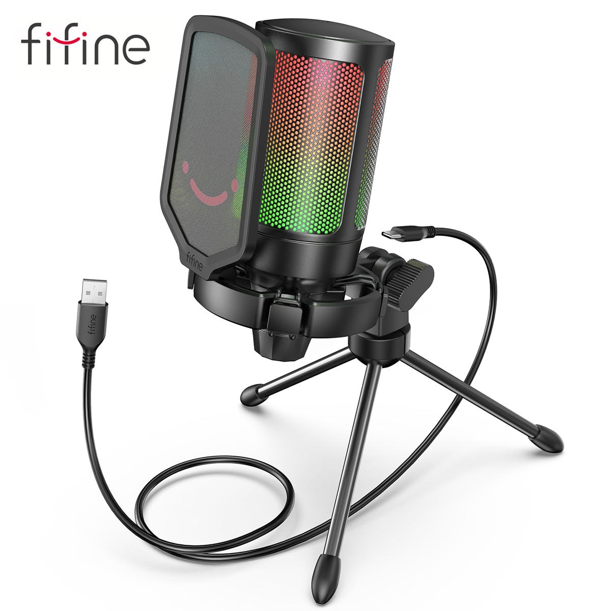 FIFINE A6T USB Gaming Plug-and-Play Condenser Microphone Kit - Casta Trends  Shop